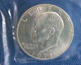 Lot 173. 1971 Eisenhower uncirculated 40% Silver Dollar