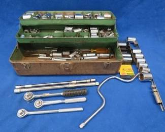 Lot 272. Never run to the store for a missing socket again. So many sockets and wrenches they don't all fit in the tool box.