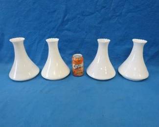 Lot 21. Four matching lamps shades with 5.25" fitters