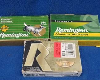 Lot 256. Three boxes of five each buckshot. See photos for more info.