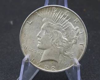 Lot 321. 1922 D Peace Silver Dollar