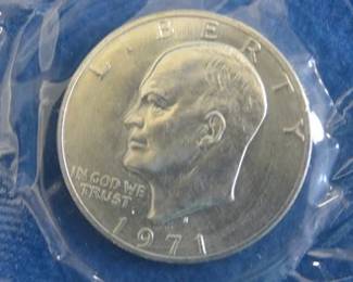 Lot 172. 1971 Eisenhower uncirculated 40% Silver Dollar