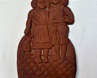 Assorted vintage cookie molds. This one is "Children".