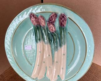 Majolica collection-Asparagus plate.