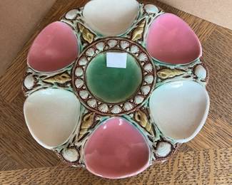 Majolica-Oyster plate.