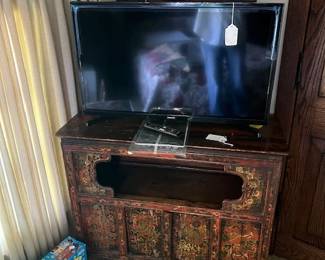 Tibetan altar table. 34W x 13.5D x 29T.