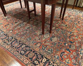 Antique Persian Rug approx 8'10" x 10'6" Wool   Original tag states 9 x 12 