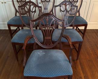 6 Antique/Vintage Shield Back Chairs