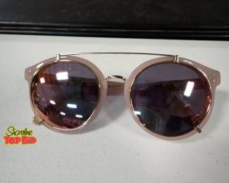 Henri Bendel Maggie Pink Mirrored Float Lens Aviator Sunglasses