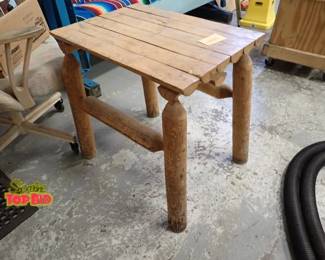 Hand Crafted Log Side Table