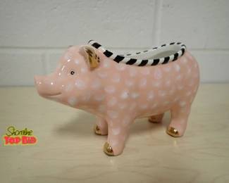 Mackenzie Childs Polka Dot Pig, No Chips or Cracks