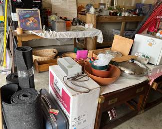 carpet runners, heater, end tables