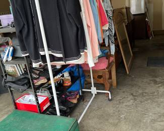 vintage toy box, clothes (only $1 each)