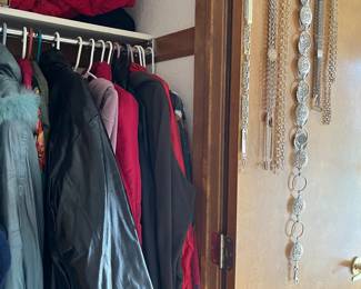 coats, chain belts