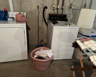 dryer, washer, lamp, water softner