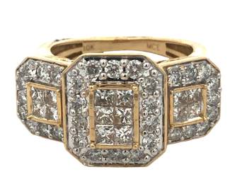 3 Section Diamond Ring
