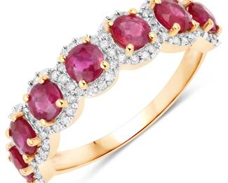 Stunning Ruby & Diamond Half Eternity Ring