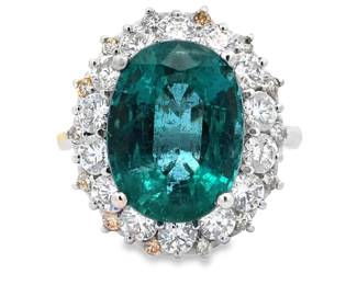 Emerald and Diamond Ring