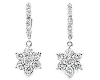 Diamond Flower Earrings