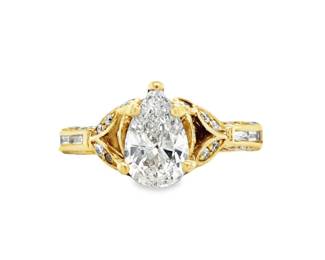 Pear Shaped Diamond Ring