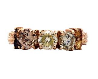 Multi Color Diamond Ring