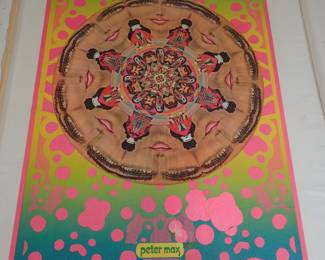 Rare Peter Max Original split fountain lithograph