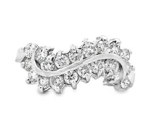 Curved Diamond Ring