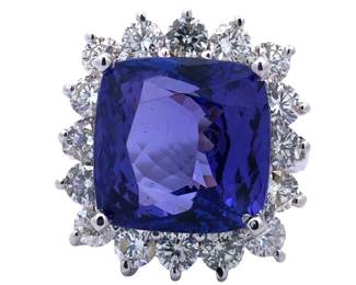 Tanzanite and Diamond Ring