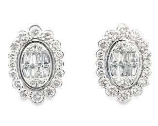 White Diamond Earrings