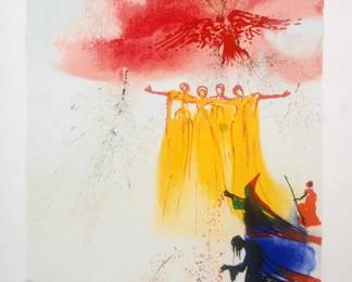 Salvador Dali Color Lithograph Hand Signed