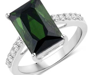 Tourmaline and Diamond Ring