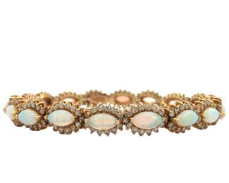 Opal & Diamond Bracelet