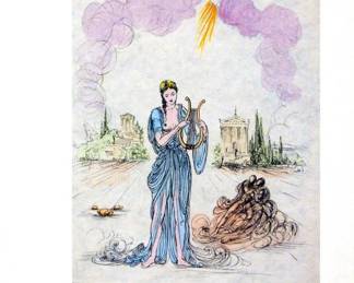 Salvador Dali Hand Water Color Hand Signed 1971