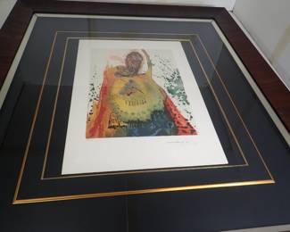Salvador Dali Hand Water Color Hand Signed