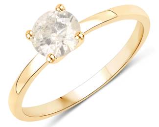 0.72 Carat Light Brown Diamond Ring