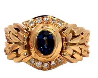 Flex Band Sapphire & Diamond Ring