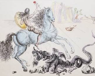 Salvador Dali Hand Signed, Lithograph Signed Dated