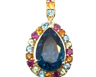 Multi Color Gemstone Pendant