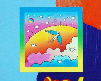 Peter Max Mixed Media Hand Signed
