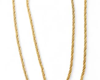 Lot 10
18k Yellow Gold Chain Necklace L 32" 37 g