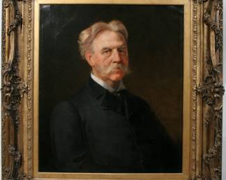 Lot 1029
William Brewster Conely (American, 1830-1911) Oil on Canvas, 1887, 'Portrait of Richard Storrs Willis', H 30" W 25"