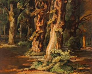 Lot 1020
Narcisse Virgile Diaz De La Peña (French, 1808-1876) Oil on Canvas 'La Forêt De Fontainebleau', H 43.5" W 36.5"