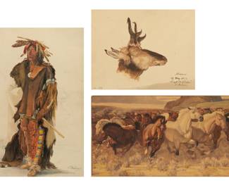 Lot 4043
Group of Three American West Themed Prints on Paper