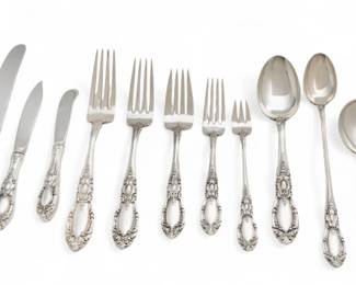 Lot 96
Towle 'King Richard' Pattern Sterling Silver Flatware Service for 12, 263.7 t oz 201 PCS