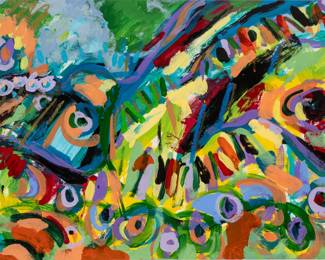 Lot 1047
Gilda Snowden (American, 1954-2014) Oil And Acrylic on Thick Wove Paper 2003, 'Untitled (Abstract)', H 19.5" W 27.5"