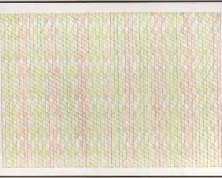 Lot 1099
Jack Leaf (American, B. 1944) Polymer And Graphite on Canvas Board, 1978, 'Farnborough', H 18.25" W 24.25"