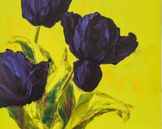 Lot 1093
Charles Belle (French, B. 1956) Oil on Canvas, 1998, 'Un Printemps Encore Indecis', H 31.5" W 31.5"