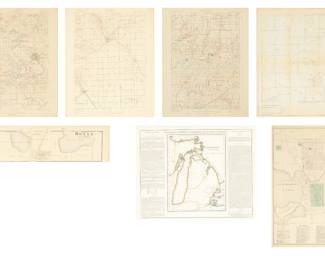 Lot 4050
Eight Maps of Michigan, Including Geological Surveys And County Maps, Ca. Early to Mid 20th C.