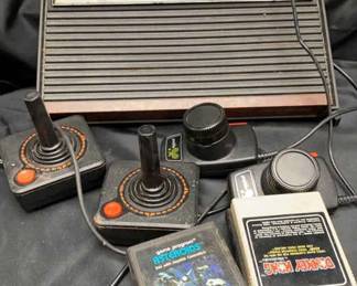 008 ATARI Arcade System With Joysticks Paddles
