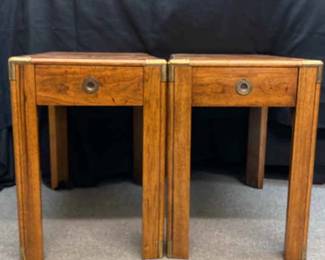 A Pair Of Wooden Side Tables